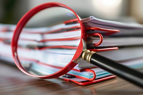 © MP Studio - Adobe Stock.com Foto: Lupe vor Dokumentenstapel